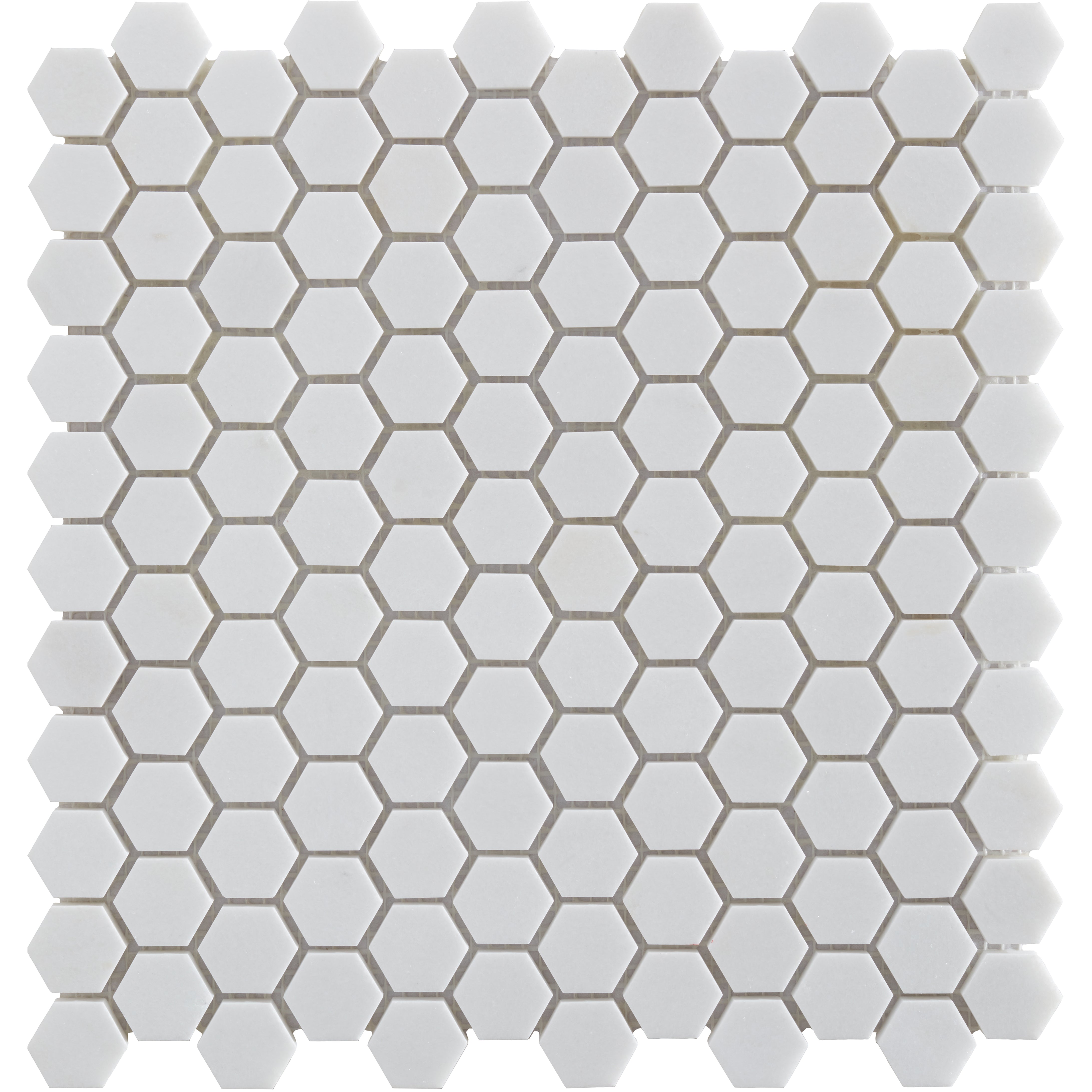 Thassos 1" Hexagon Polished Marble Mosaic