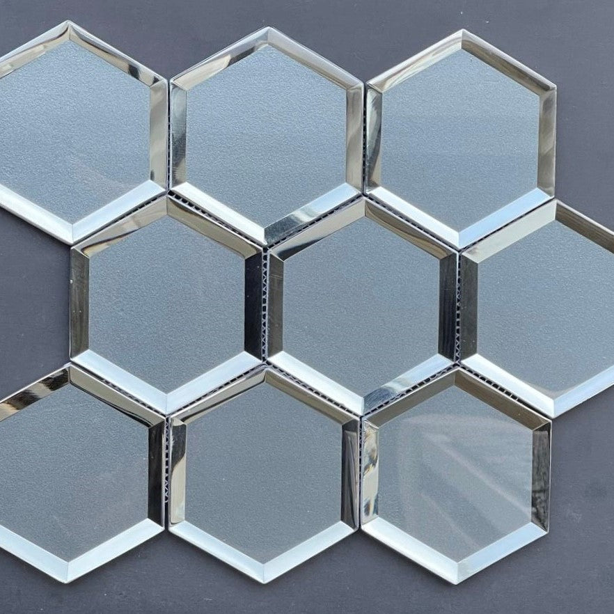 Diamante Grigio Hex Glass Mosaic (DGMTHEXBELEGLA4)