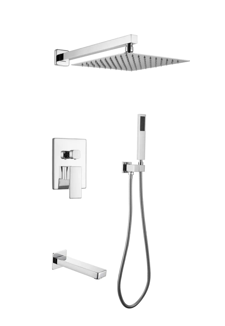 Cosmo Chrome Squared Shower Set