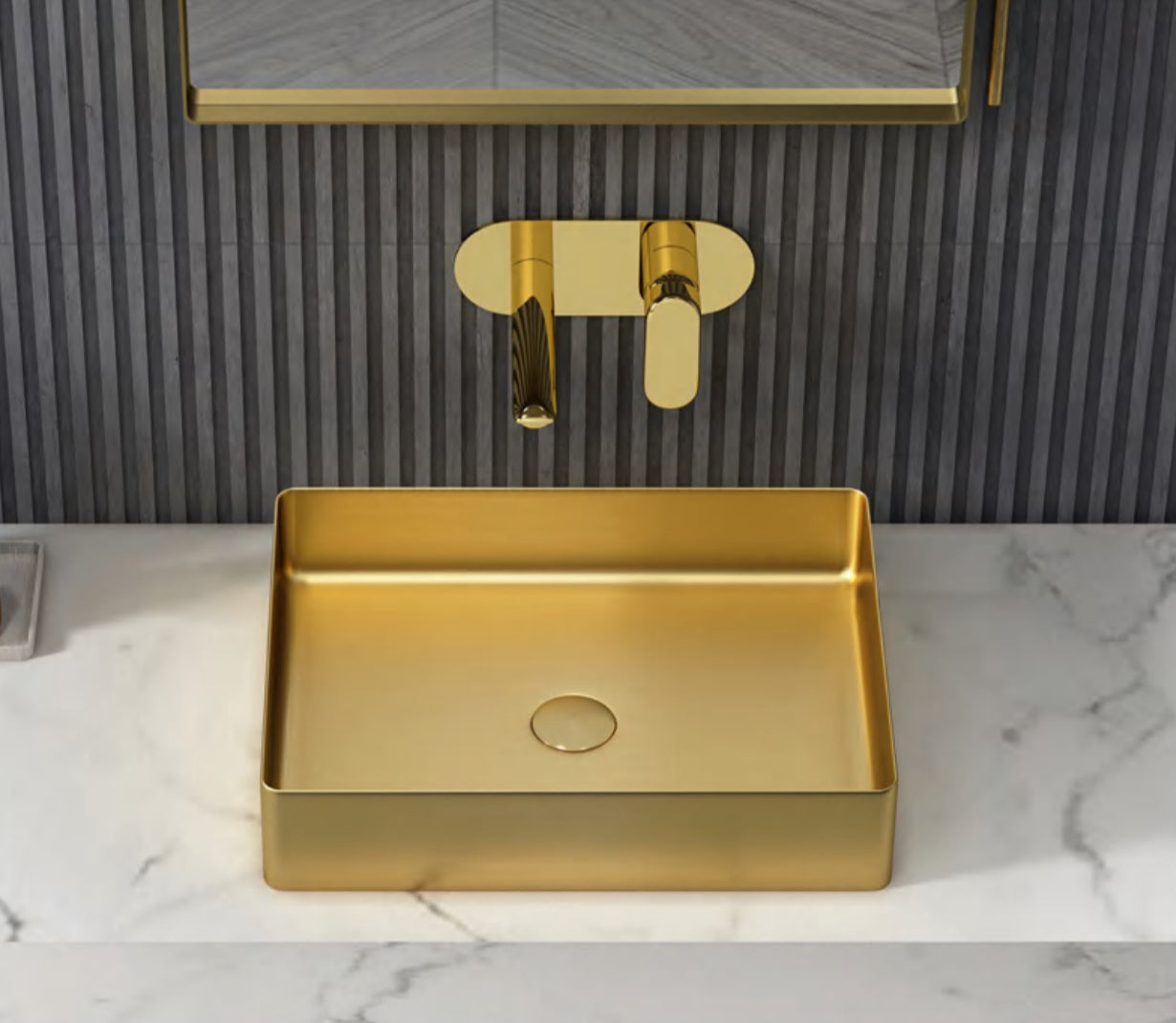 Model 8803 – Rectangular Gold Stainless Steel Sink