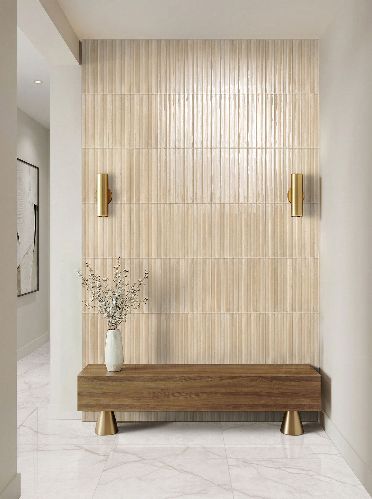 Gems Cappuccino Fluted Tile 5x10