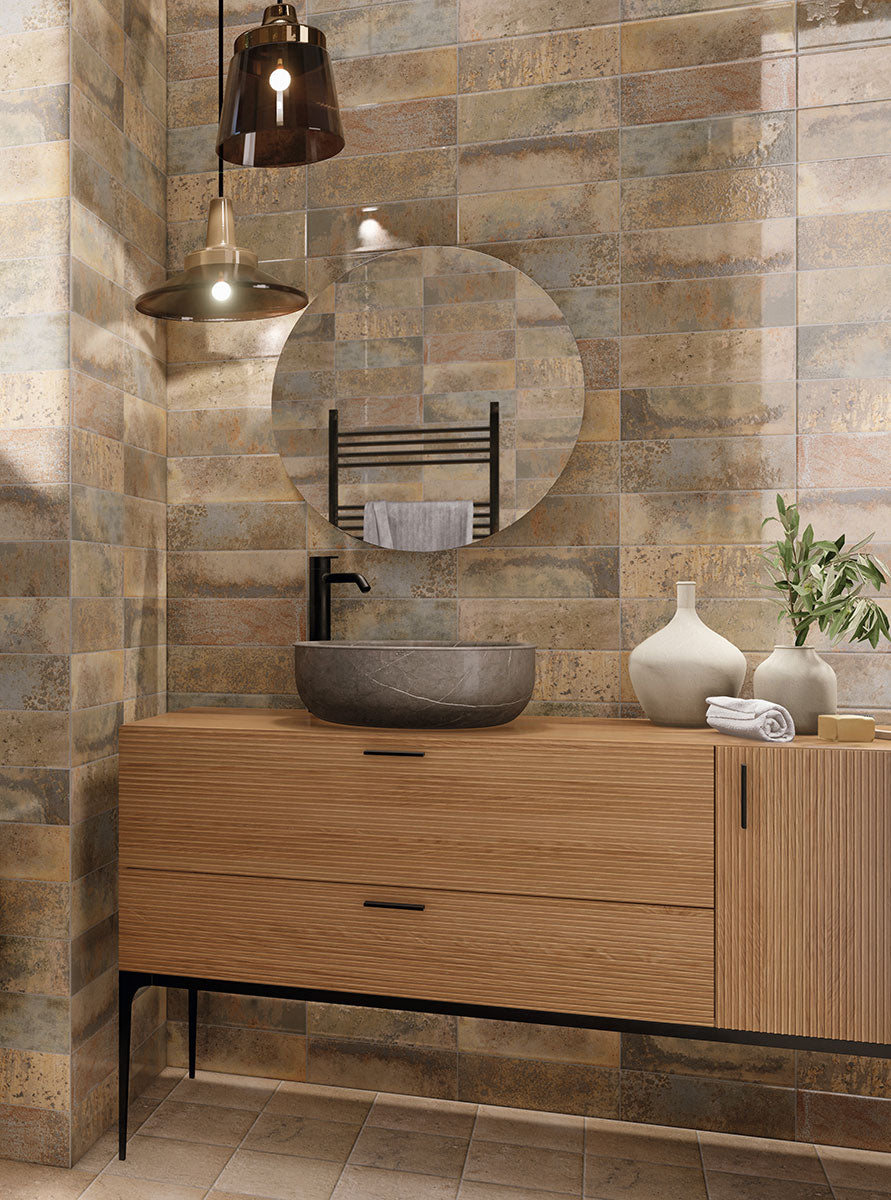 Marza™ Rust Subway Tile 4X12