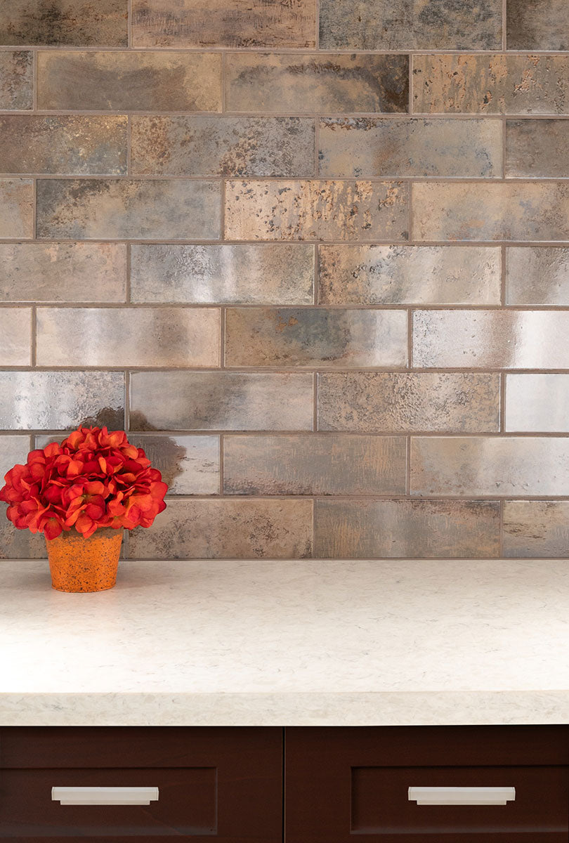 Marza™ Rust Subway Tile 4X12
