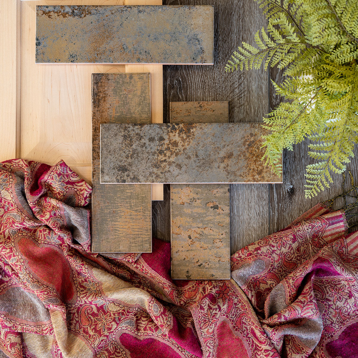 Marza™ Rust Subway Tile 4X12