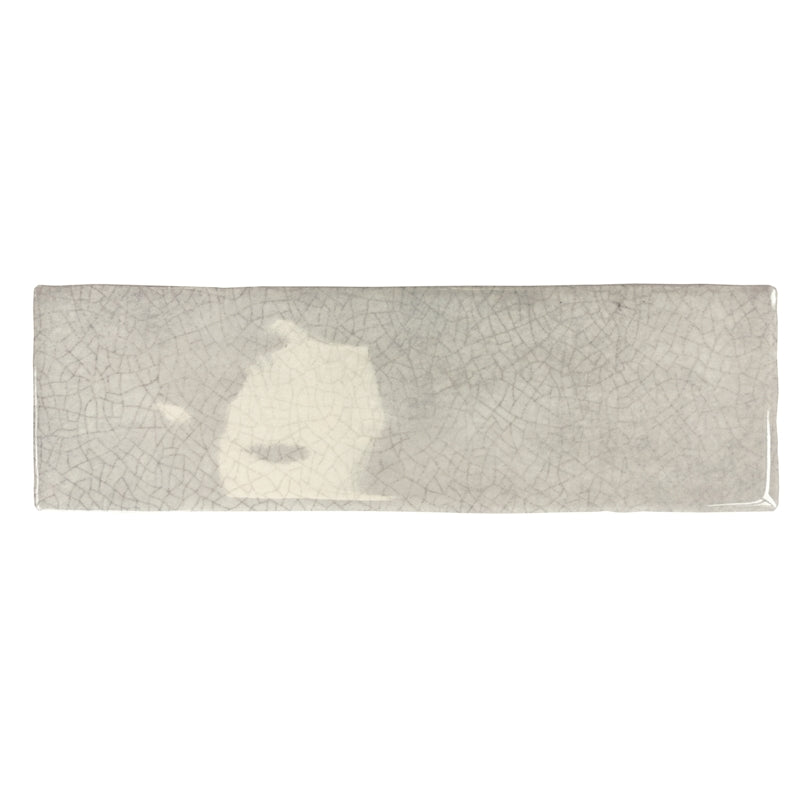 Borgo Soft Grey Crackle Gloss 2.5" x 8"