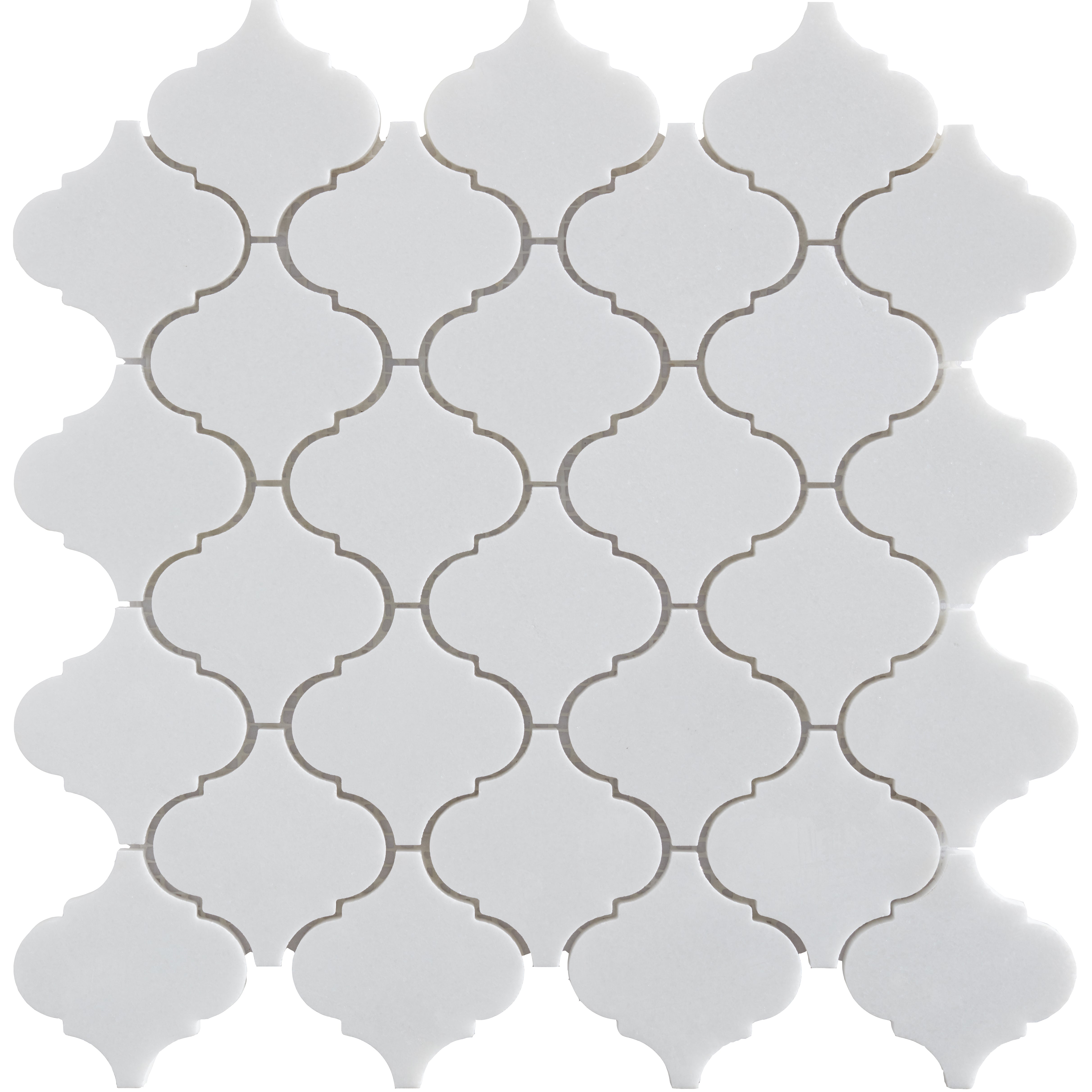 Thassos Arabesque 3" Polished Marble Mosaic