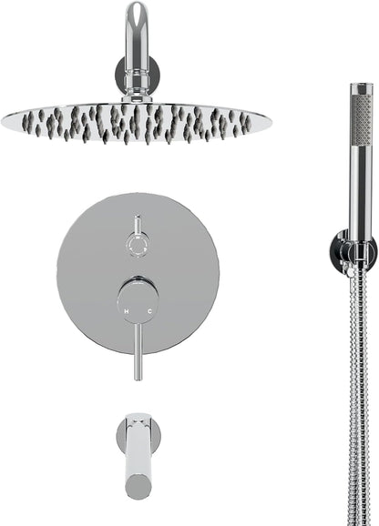 Cosmo Chrome Round Shower Set