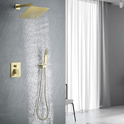 Aurelia Gold Squared Shower Set