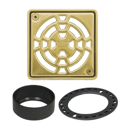 Schluter - KERDI-DRAIN Square Grate Kit Classic - Stainless Steel (V2) Classic Gold 4"