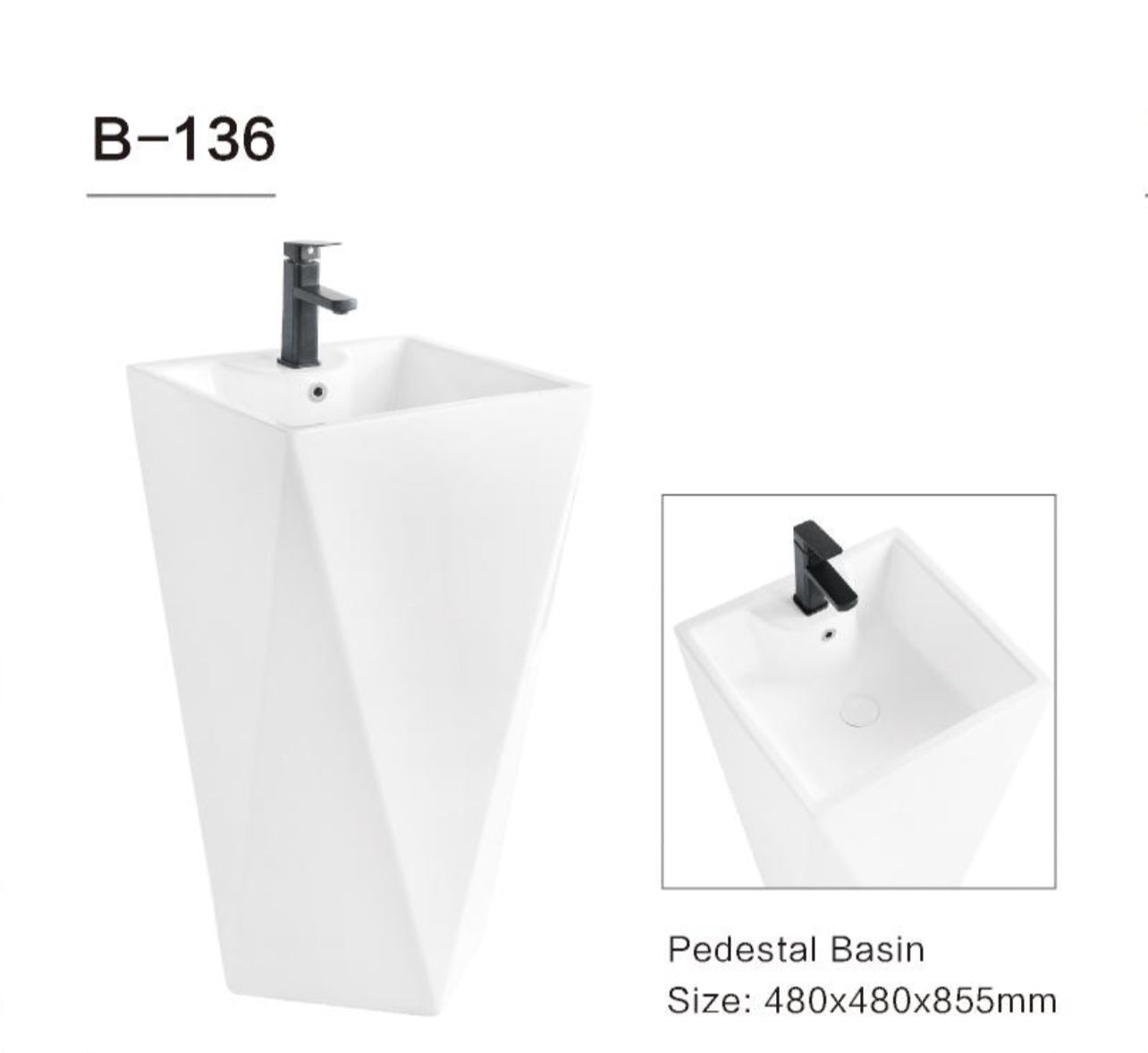 Model B-136 – Pedestal Basin