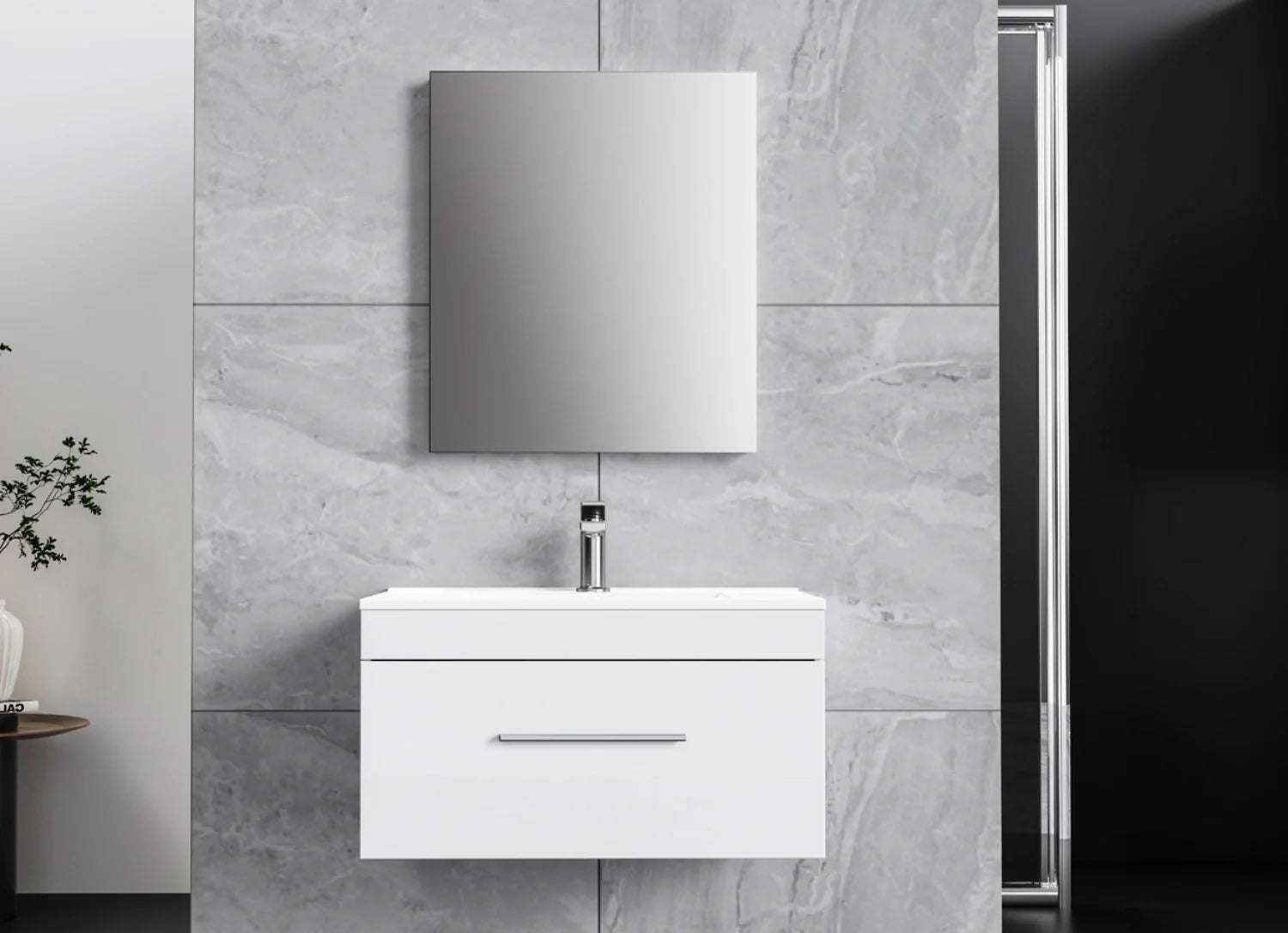 WALL MOUNTED WHITE/GREY