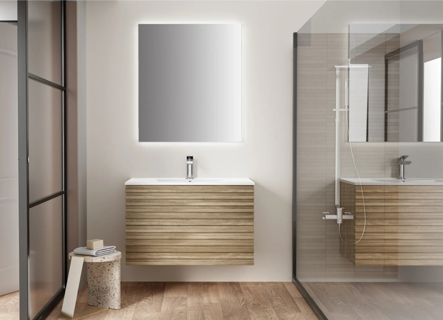 WALL MOUNTED NATURAL WOOD