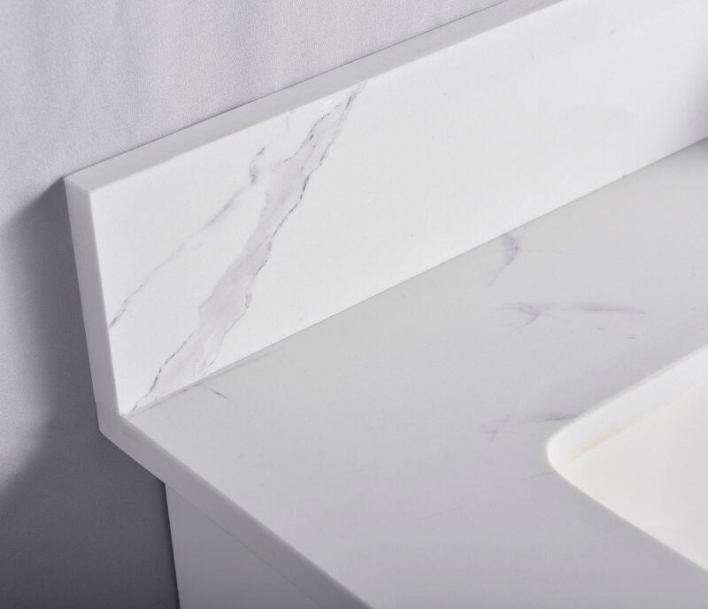 48" SHAKER BATHROOM VANITY WITH QUARTZ COUNTERTOP (SOLID WOOD)
