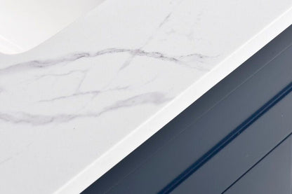 24" SHAKER BATHROOM VANITY WITH QUARTZ COUNTERTOP (SOLID WOOD)