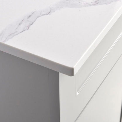 42" SHAKER BATHROOM VANITY WITH QUARTZ COUNTERTOP (MDF)