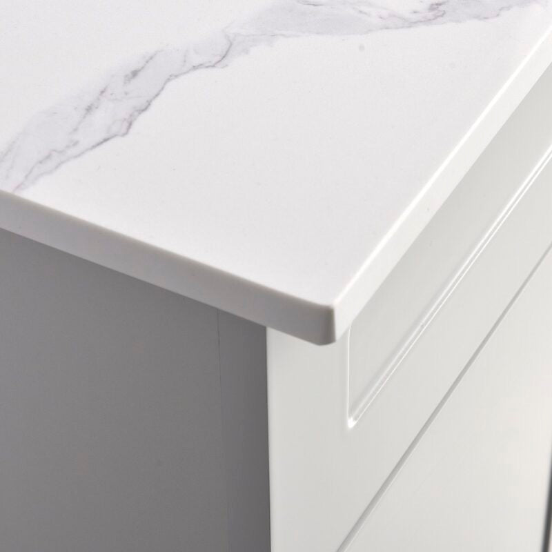 42" SHAKER BATHROOM VANITY WITH QUARTZ COUNTERTOP (MDF)