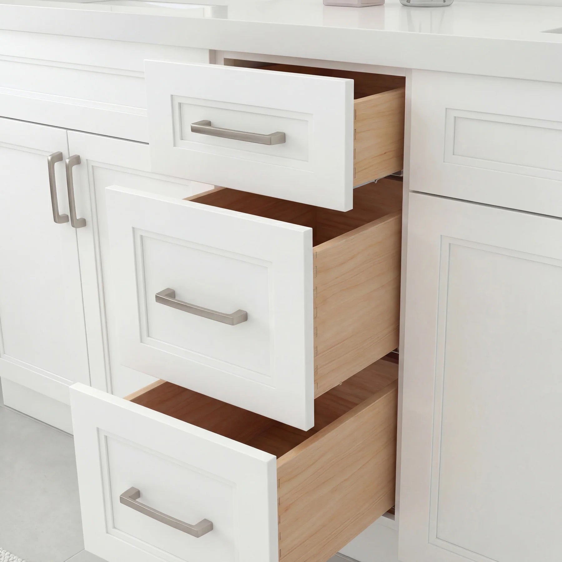 72" DOUBLE SINK SHAKER BATHROOM VANITY WITH QUARTZ COUNTERTOP (SOLID WOOD)