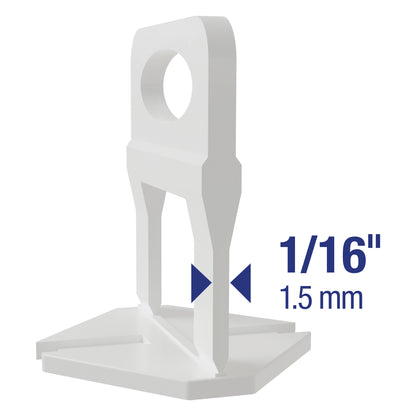 QEP - XL Tile Leveling System, Part A, Clips for 1/16" Grout (2000 pack)