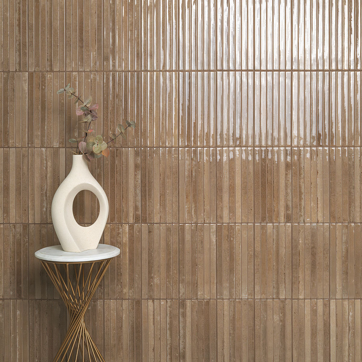 Gems Chocolate Fluted Tile 5x10