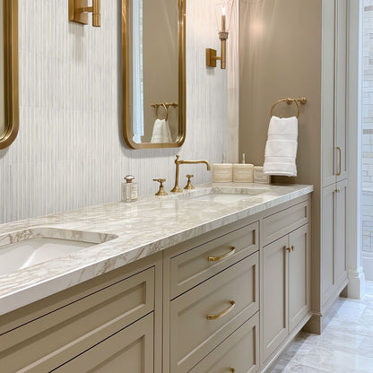 Gems Bianco Fluted Tile 5x10