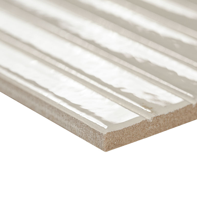 Gems Bianco Fluted Tile 5x10