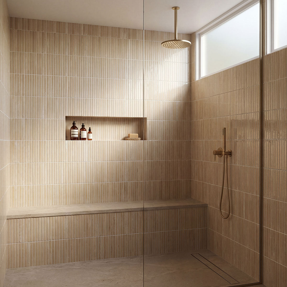 Gems Cappuccino Fluted Tile 5x10