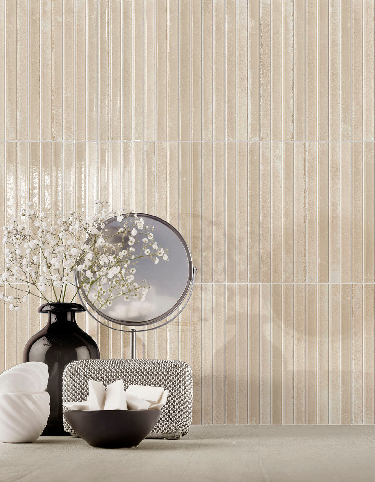 Gems Cappuccino Fluted Tile 5x10