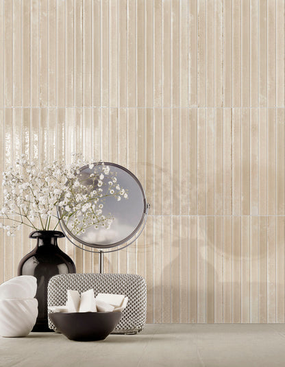 Gems Cappuccino Fluted Tile 5x10