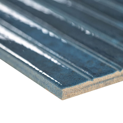 Gems Cobalto Fluted Tile 5x10