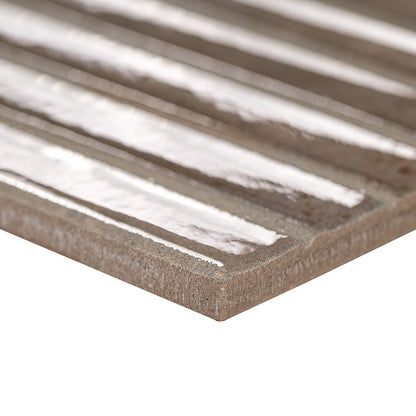 Gems Grigio Fluted Tile 5x10