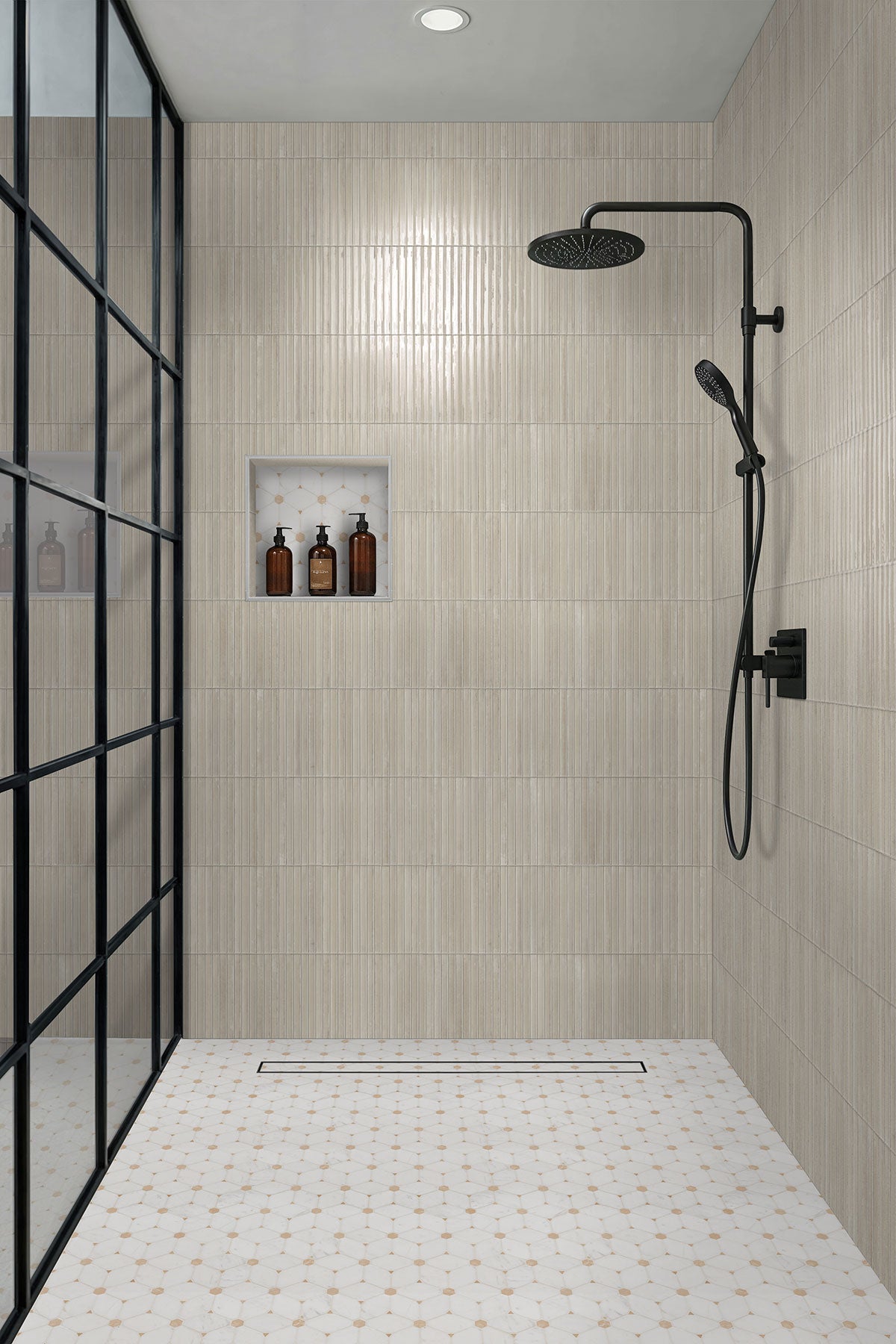 Gems Latte Fluted Tile 5x10
