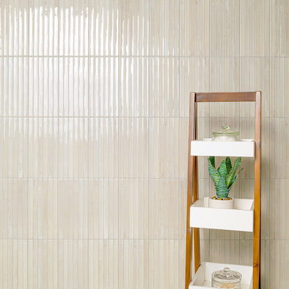 Gems Latte Fluted Tile 5x10