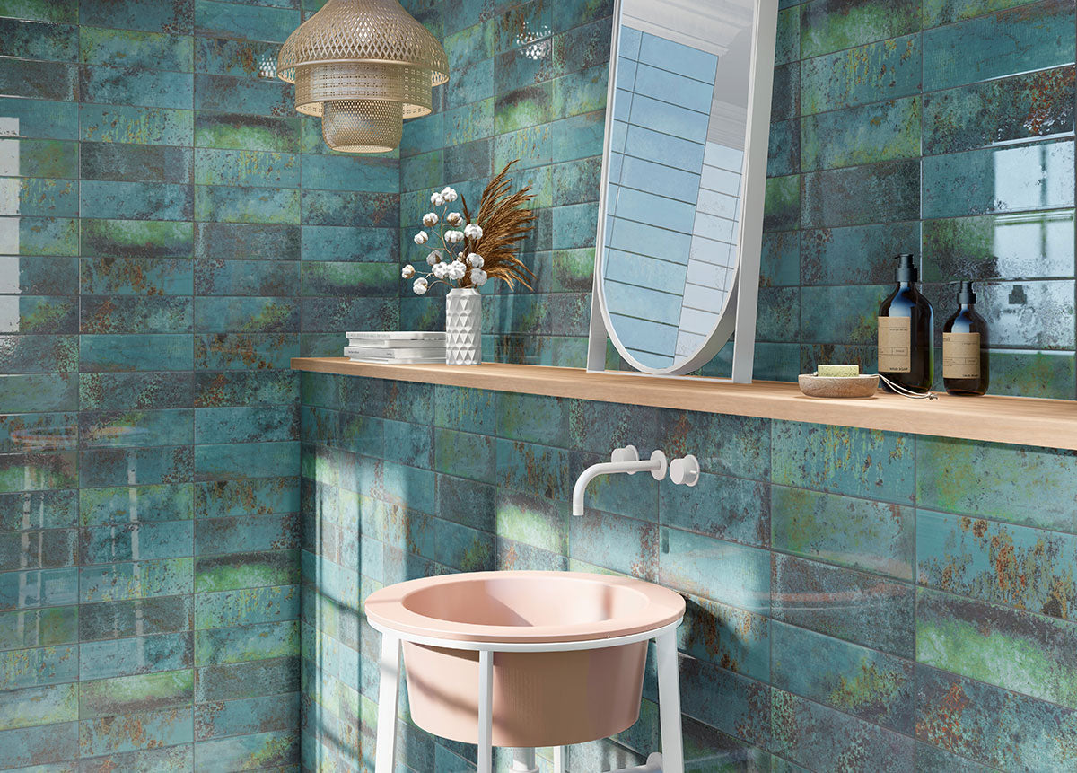 Marza™ Aqua Subway Tile 4x12