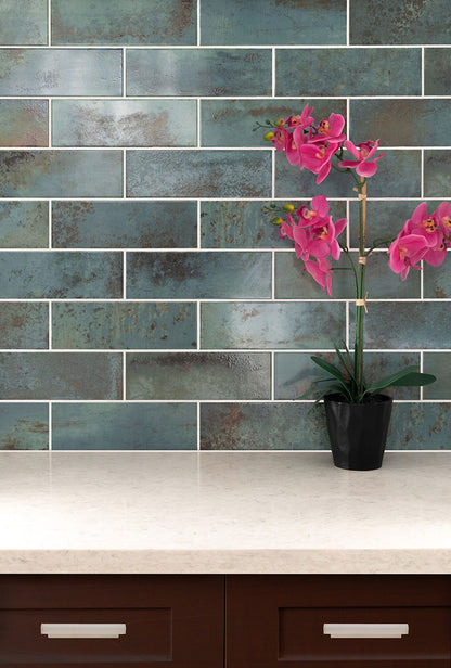 Marza™ Aqua Subway Tile 4x12