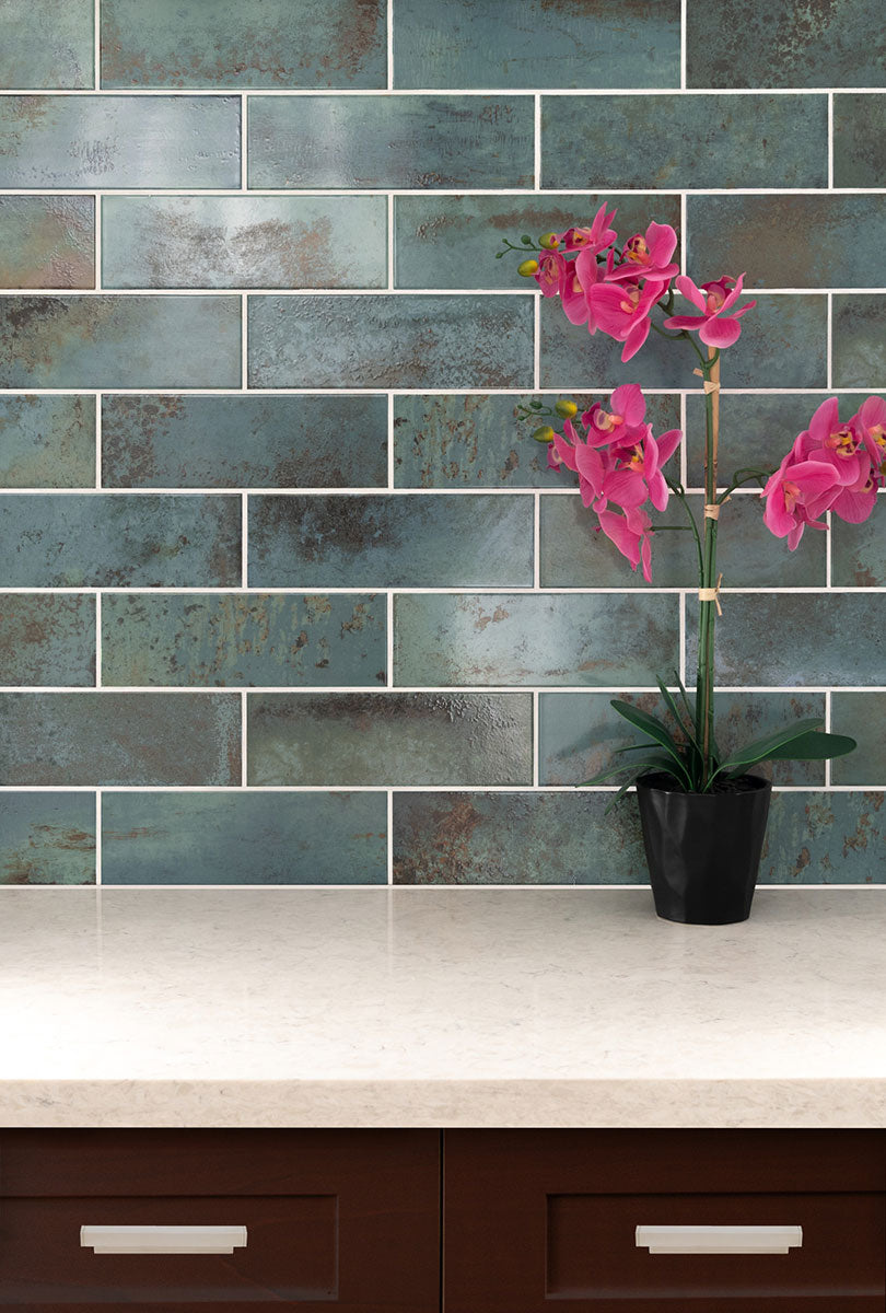 Marza™ Aqua Subway Tile 4x12