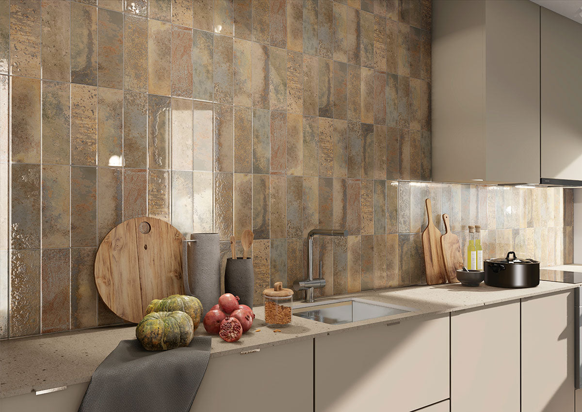 Marza™ Rust Subway Tile 4X12