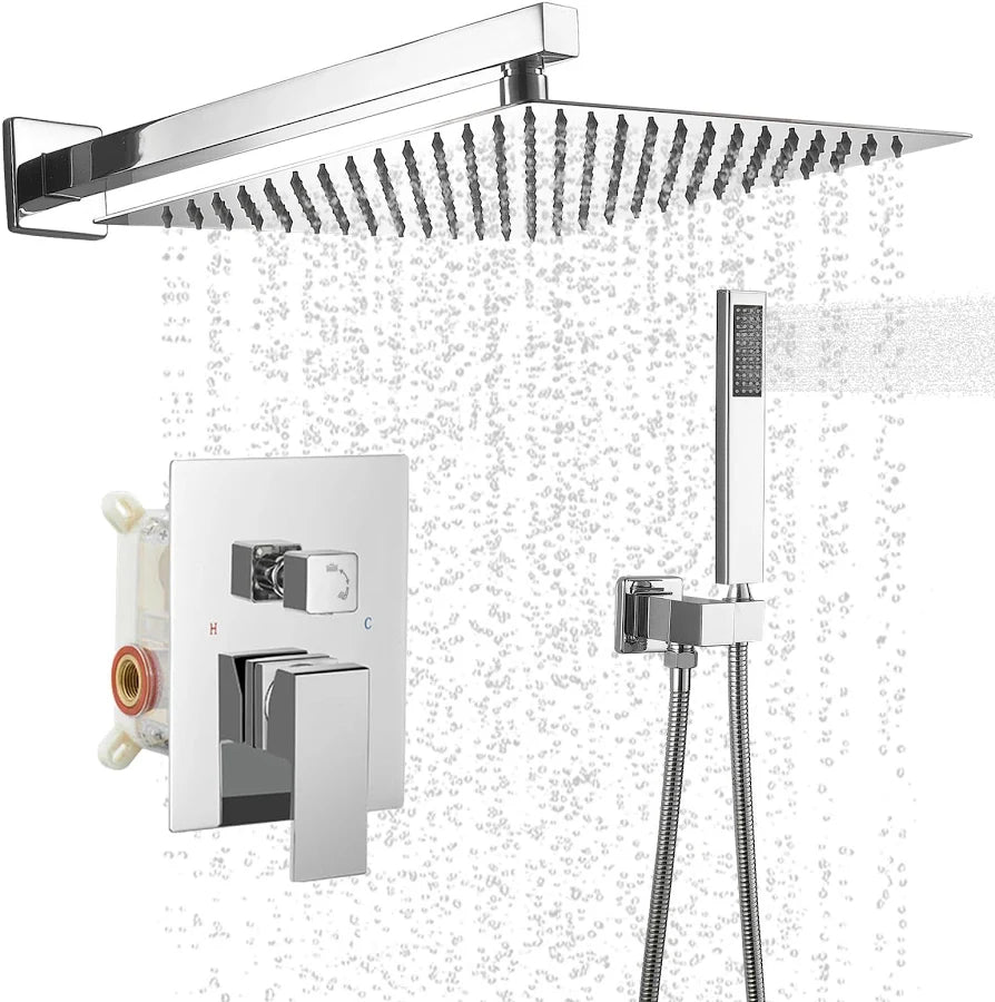 Cosmo Chrome Squared Shower Set